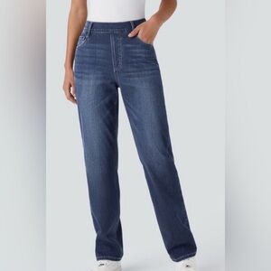 Halara Flex Denim High Waisted 5 Pocket Dark Wash Medium Regular NWT Women’s